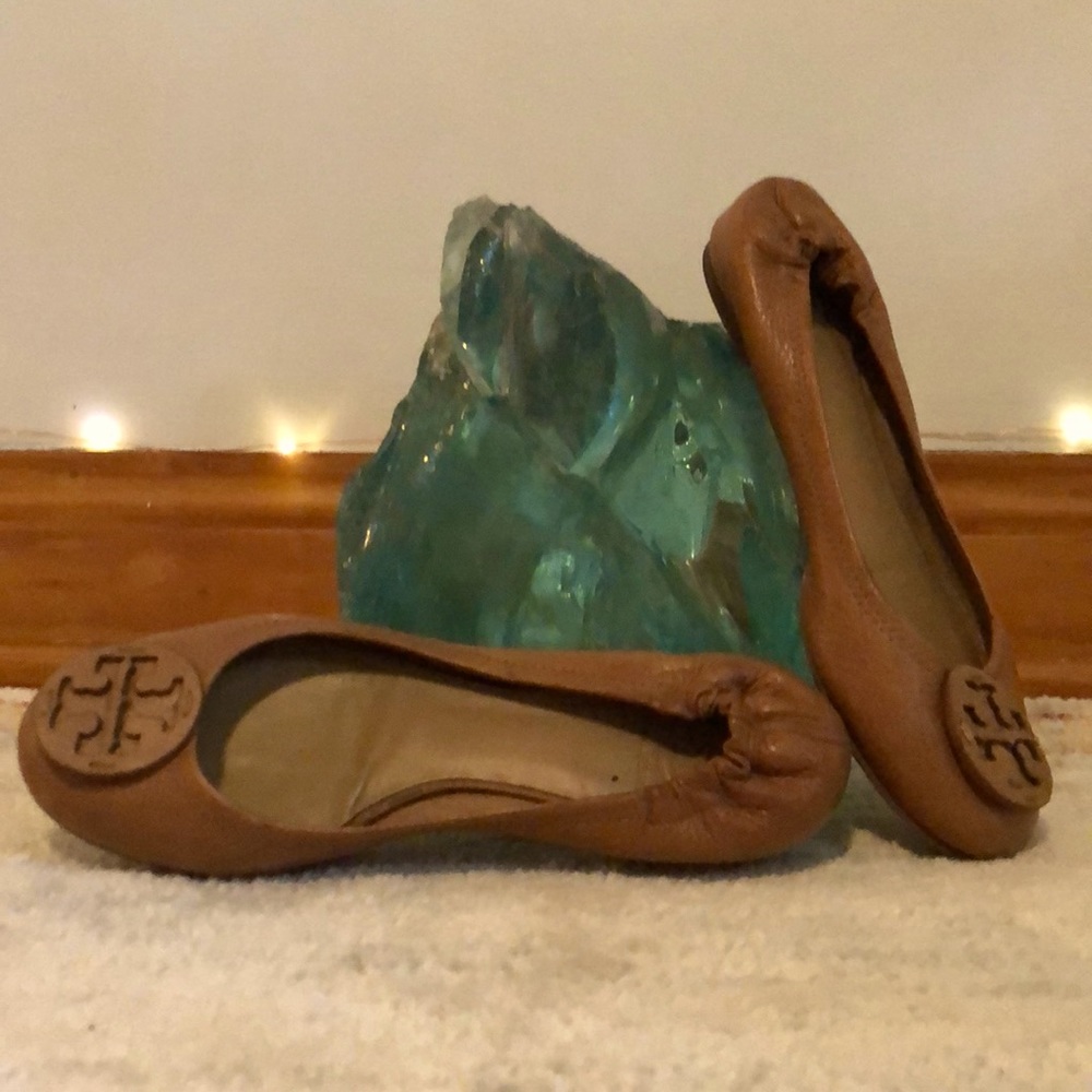 Tory Burch classic leather flats.